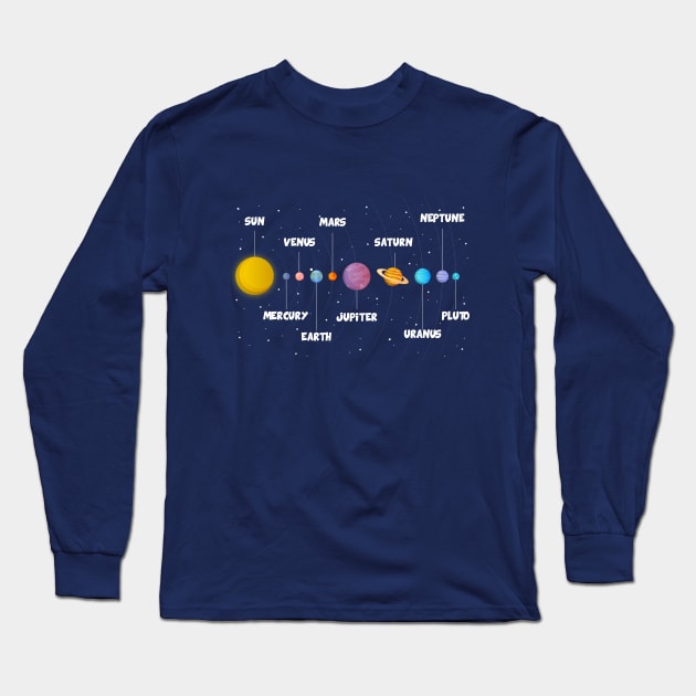 Planets with names Long Sleeve T-Shirt by vladocar